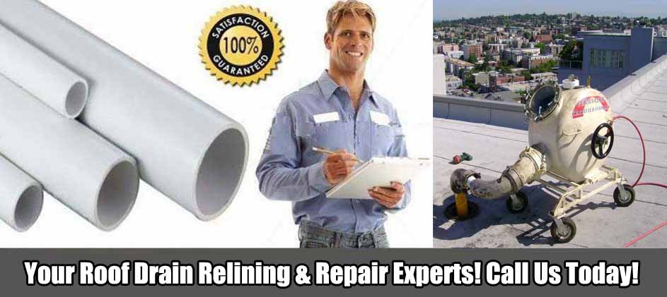 Blue Works, Inc. Roof Drain Relining